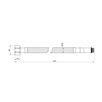 Гнучка підводка для води Thermo Alliance Standart М10 50 см (пара) SD396W50
