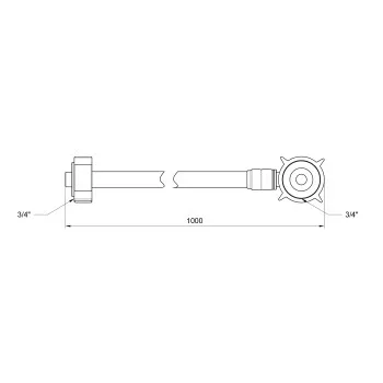 Шланг залив Thermo Alliance Standart для пральної машини 100 см SD095W100