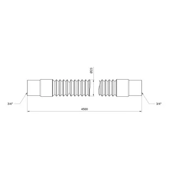 Шланг злив Thermo Alliance Standart для пральної машини 450 см SD096W450