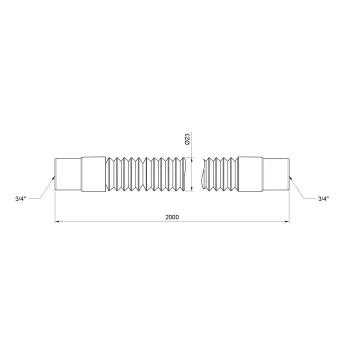 Шланг злив Thermo Alliance Standart для пральної машини 200 см SD096W200