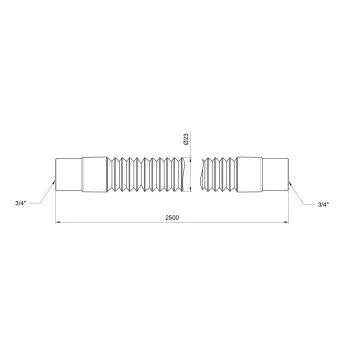 Шланг злив Thermo Alliance Standart для пральної машини 250 см SD096W250