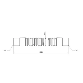 Шланг злив Thermo Alliance Standart для пральної машини 350 см SD096W350