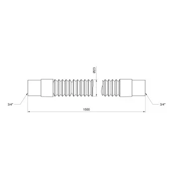 Шланг злив Thermo Alliance Standart для пральної машини 150 см SD096W150