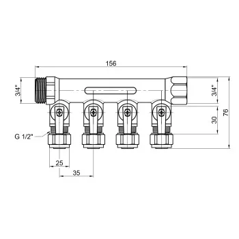 Колектор Thermo Alliance Standart 3/4