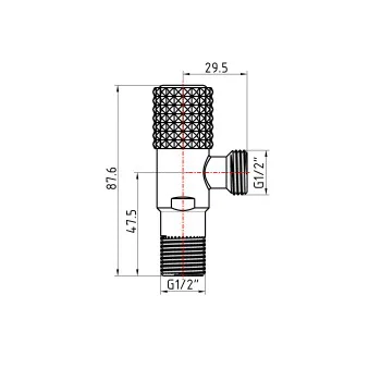 Комплект кутових кранів (круг, червоний+синій) Thermo Alliance Standart 1/2