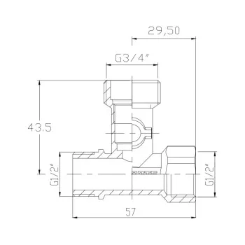 Кран приборный шаровой Thermo Alliance Forte 1/2