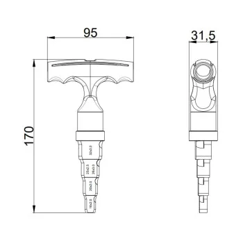 Калібратор з тріскачкою Thermo Alliance для м/п труб d16-32 STD-404