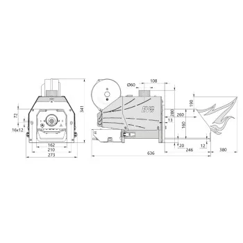 Горелка пеллетная Thermo Alliance Evo 60 кВт в комплекте с шнеком 1.5м