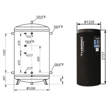 Теплоаккумулятор Thermo Alliance TA-ТАМ-00 2000 60 мм
