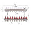 Коллектор латунный с расходомерами и евроконусами Thermo Alliance Standart 1