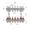 Коллектор латунный с расходомерами и евроконусами Thermo Alliance Standart 1