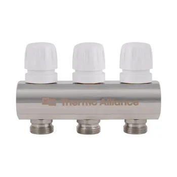 Коллектор латунный с расходомерами и евроконусами Thermo Alliance Standart 1