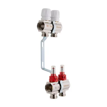 Коллектор латунный с расходомерами и евроконусами Thermo Alliance Standart 1