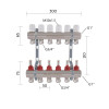 Коллектор латунный с расходомерами и евроконусами Thermo Alliance Standart 1