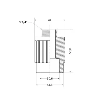 Муфта PPR Thermo Alliance 32х3/4