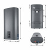 Водонагреватель электрический Thermo Alliance 80 л, Grey,  плоский вертикальный, сухой ТЭН 2 кВт (0,8+1,2) DT80V20GPDD2G