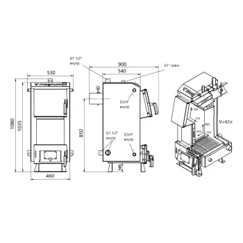 Котел твердотопливный стальной Thermo Alliance Magnum V 5.0 SF 16
