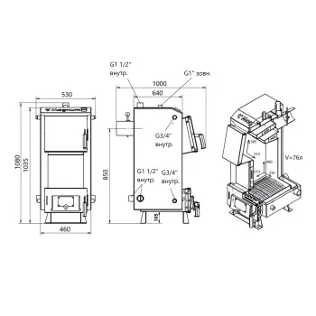 Котел твердотопливный стальной Thermo Alliance Magnum V 5.0 SF 20