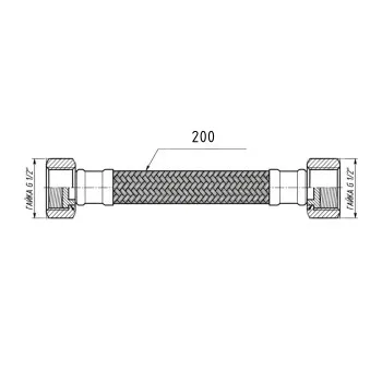 Гнучка підводка для води Thermo Alliance Forte ВВ 20 см TAF385W20