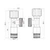 Кран кутовий Thermo Alliance Forte 1/2