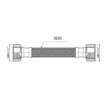 Гнучка підводка для води Thermo Alliance Forte ВВ 100 см TAF385W100