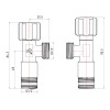 Кран кутовий Thermo Alliance Forte 1/2