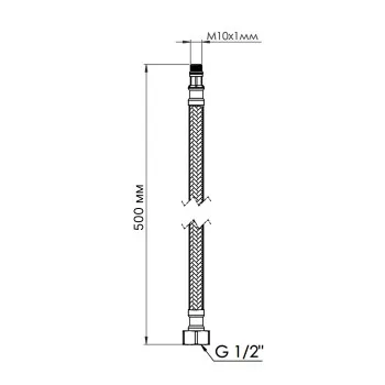 Гибкая подводка для смесителя Thermo Alliance Forte М10 50 см TAF387W50