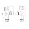 Кран кутовий Thermo Alliance Forte 1/2