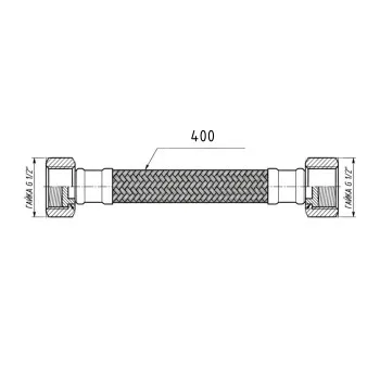 Гнучка підводка для води Thermo Alliance Forte ВВ 40 см TAF385W40