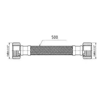 Гнучка підводка для води Thermo Alliance Forte ВВ 50 см TAF385W50