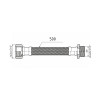 Гибкая подводка для воды Thermo Alliance Forte ВН 50 см TAF386W50