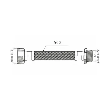 Гнучка підводка для води Thermo Alliance Forte ВЗ 50 см TAF386W50